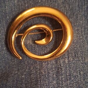 Napier Gold Swirl Brooch